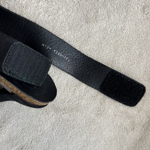 Pedro Garcia Maggie Black Suede Cork Heel Sandal Women EU 35.5 US 5.5 Slingback - Picture 11 of 16